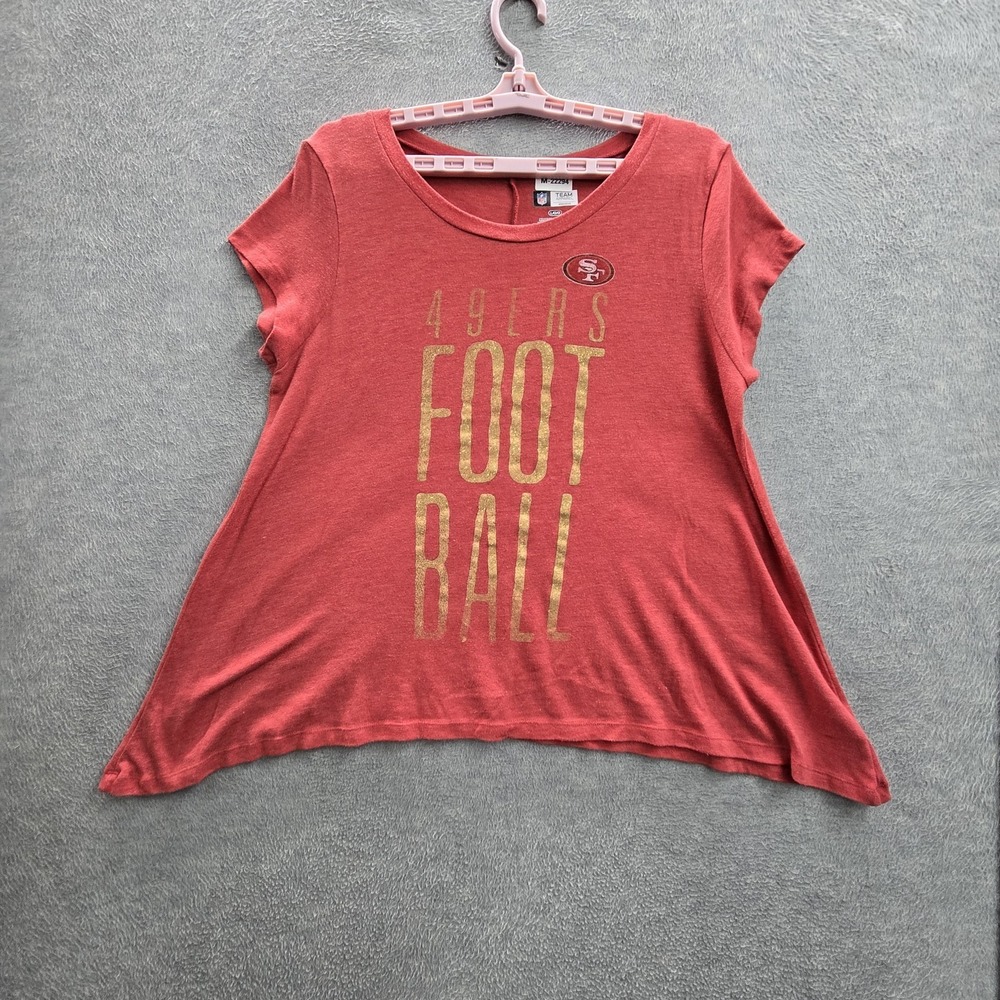 San Francisco 49ers Women‎ Shirt L Red Football Crew Neck Pullover